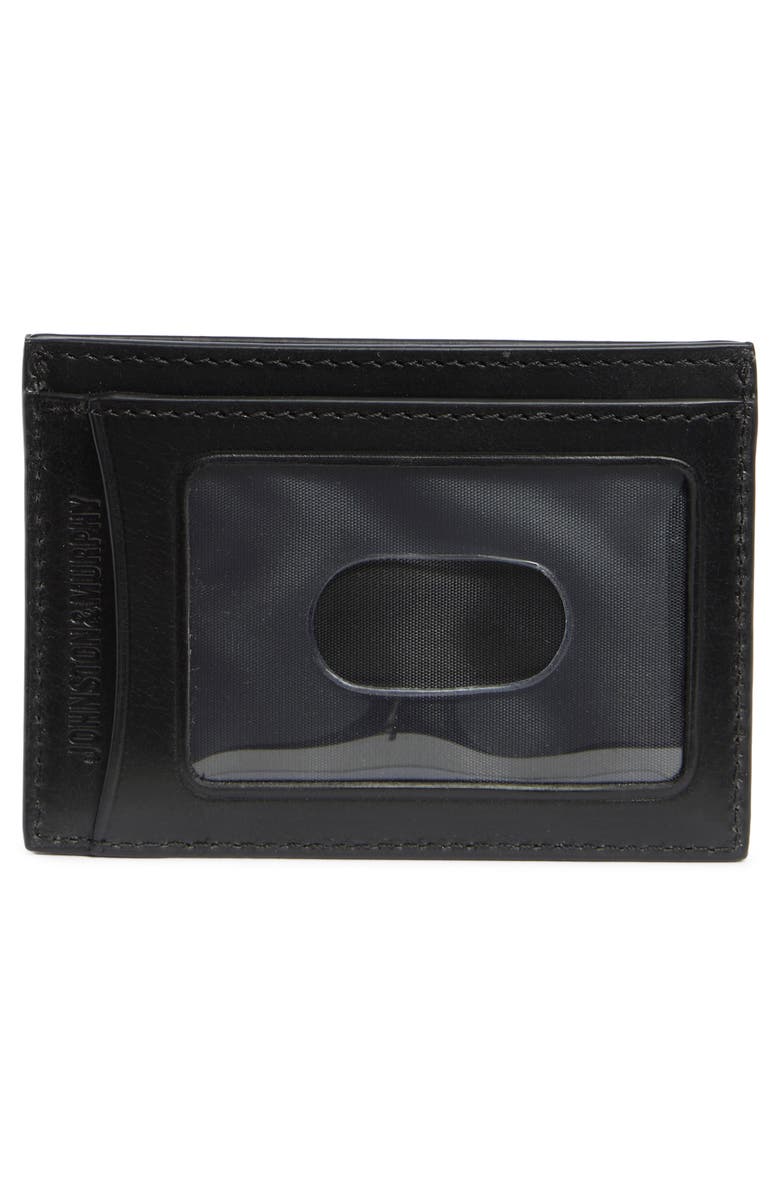 Johnston & Murphy Hunter Weekend Leather Card Case, Alternate, color, Black