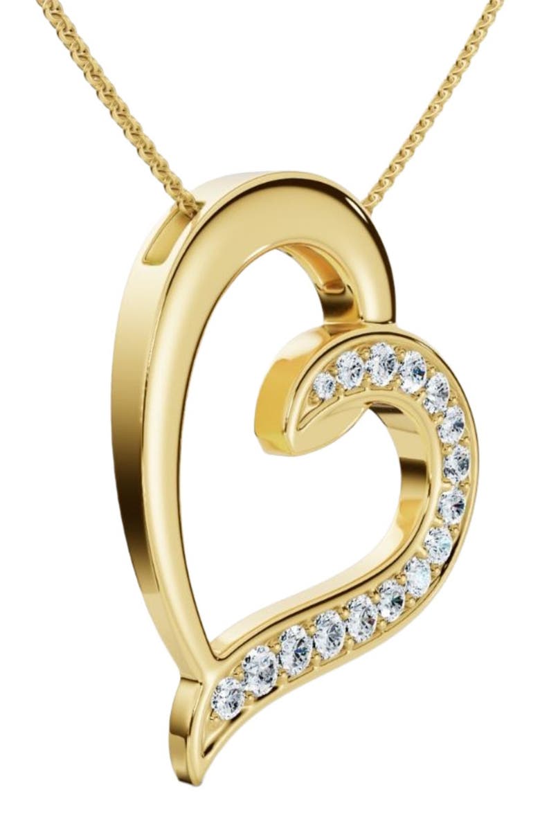 Bliss Diamond 1/2ct Diamond Heart Pendant Gold 18" Necklace Lab Grown, Main, color, 