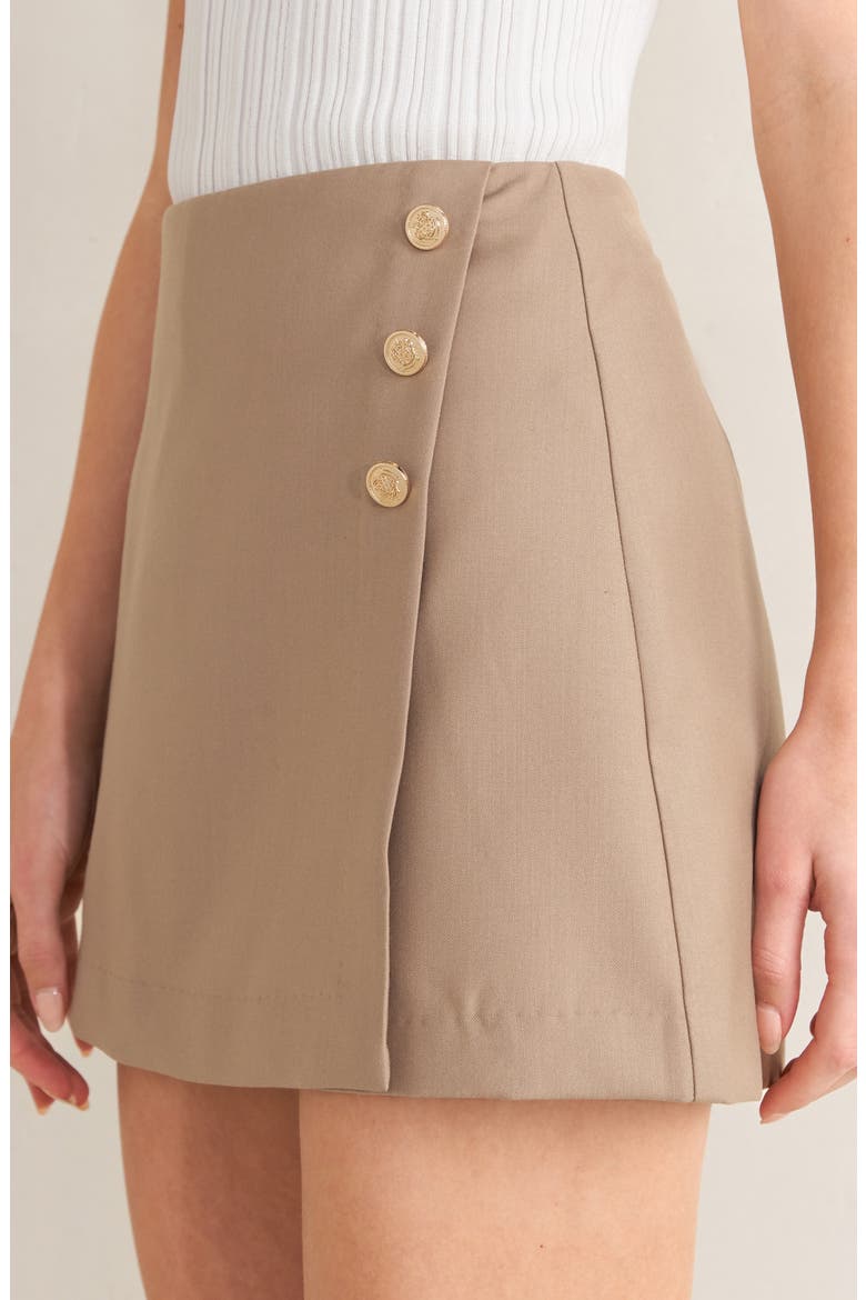 Wrap Front Skort, Alternate, color, KHAKI BROWN