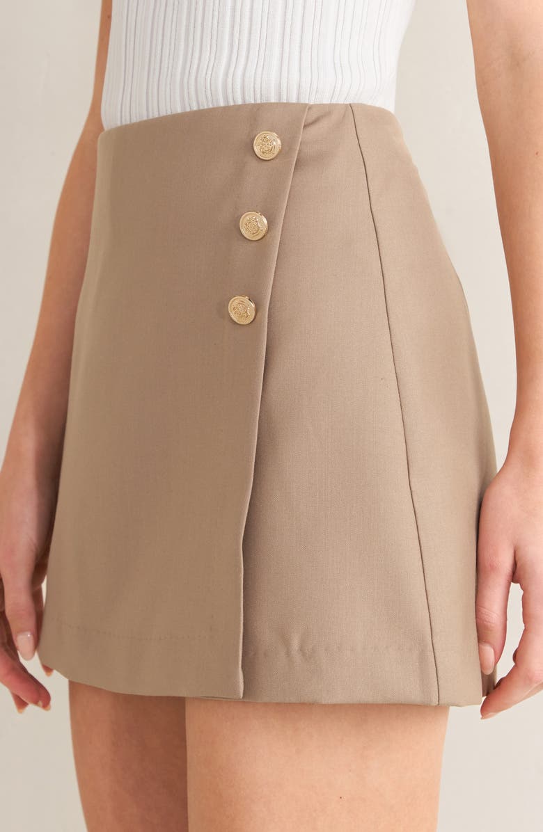 FREEMARKET Wrap Front Skort, Alternate, color, Khaki Brown