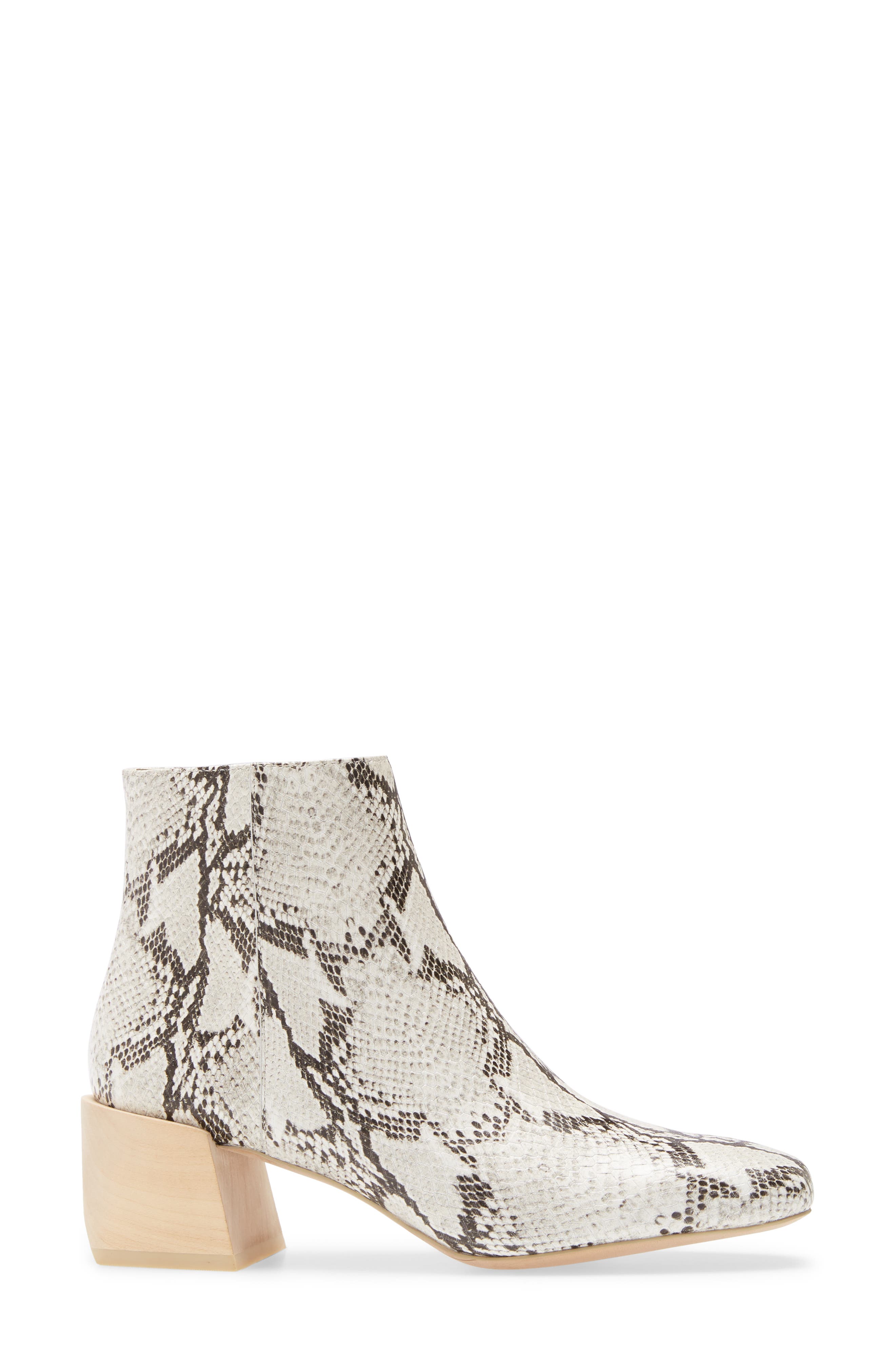 Quiana Bootie, Alternate, color, PURE WHITE/ BLACK LEATHER