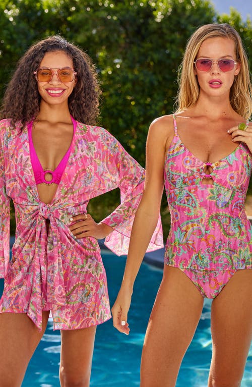 Becca Polynesia Hipster Bikini Bottoms In Pink Multi