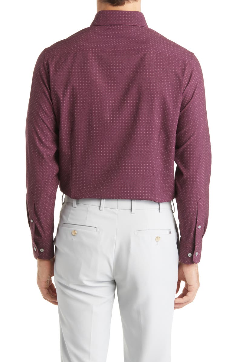 Mizzen+Main Leeward Trim Fit Dot Print Performance Button-Up Shirt, Alternate, color, 