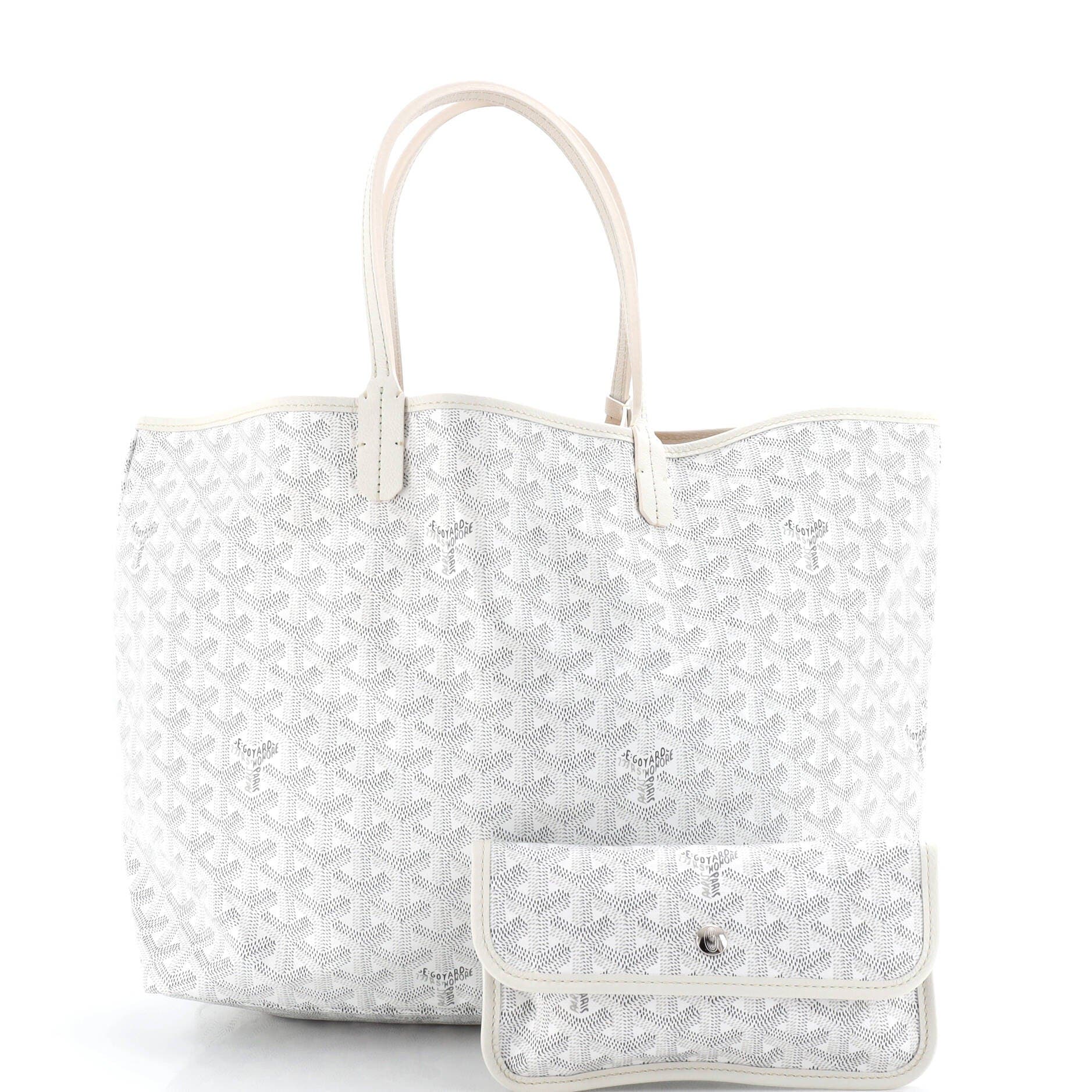 Pre-Owned Goyard Saint Louis Tote Coated Canvas PM, Alternate, color, White
