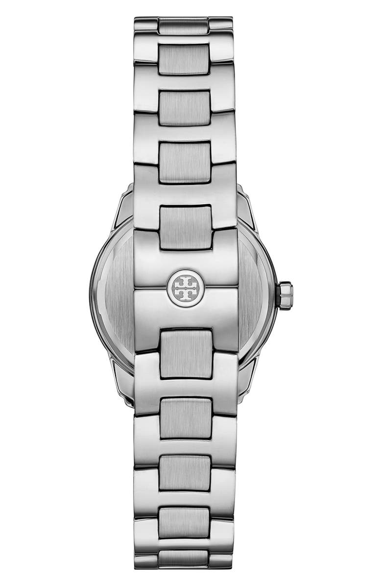 Tory Burch The Small Miller Two-Tone Bracelet Watch, 28mm, Alternate, color, Silver/Blue