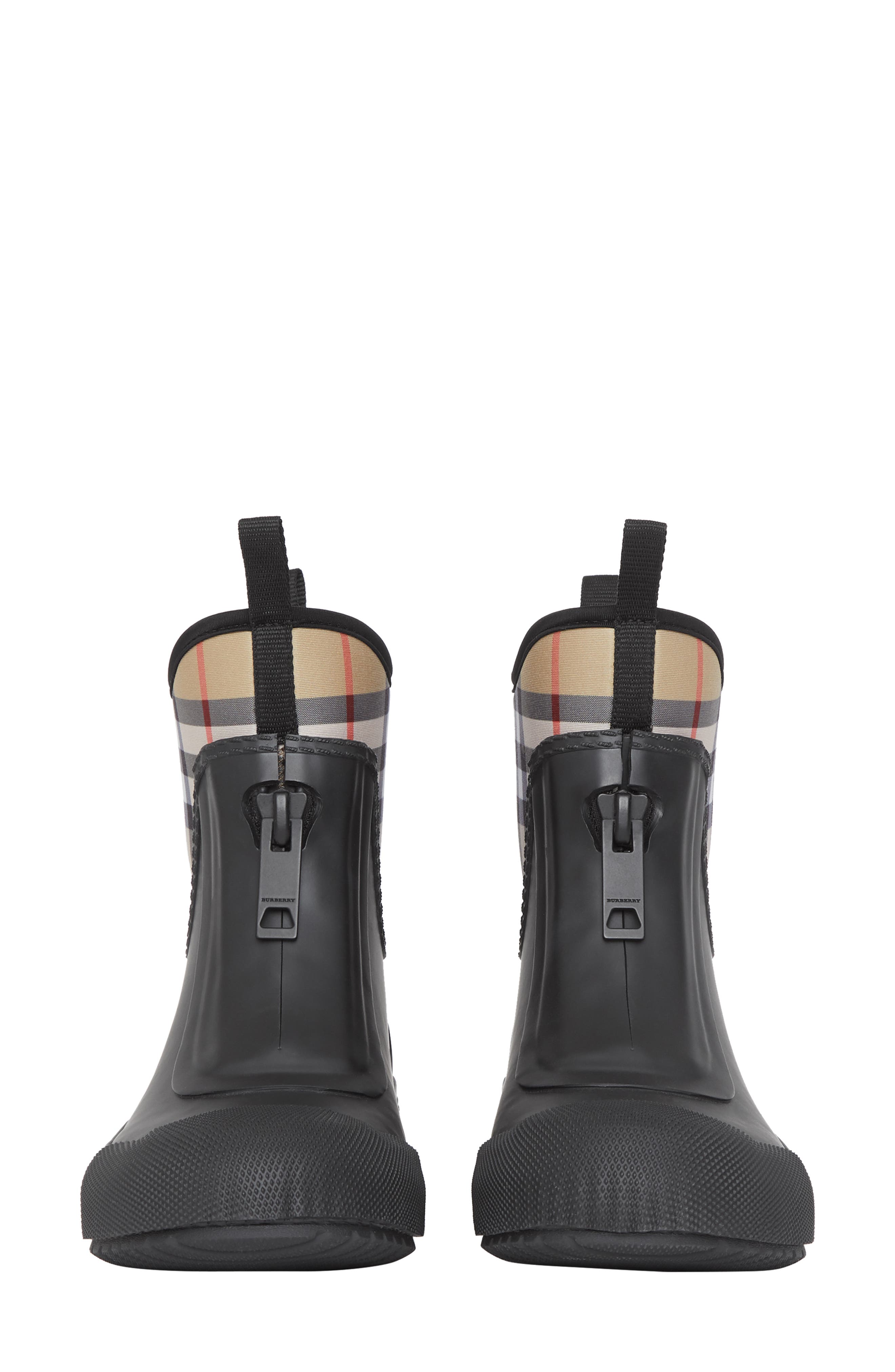 Burberry Flinton Check Waterproof Rain Boot, Alternate, color, 