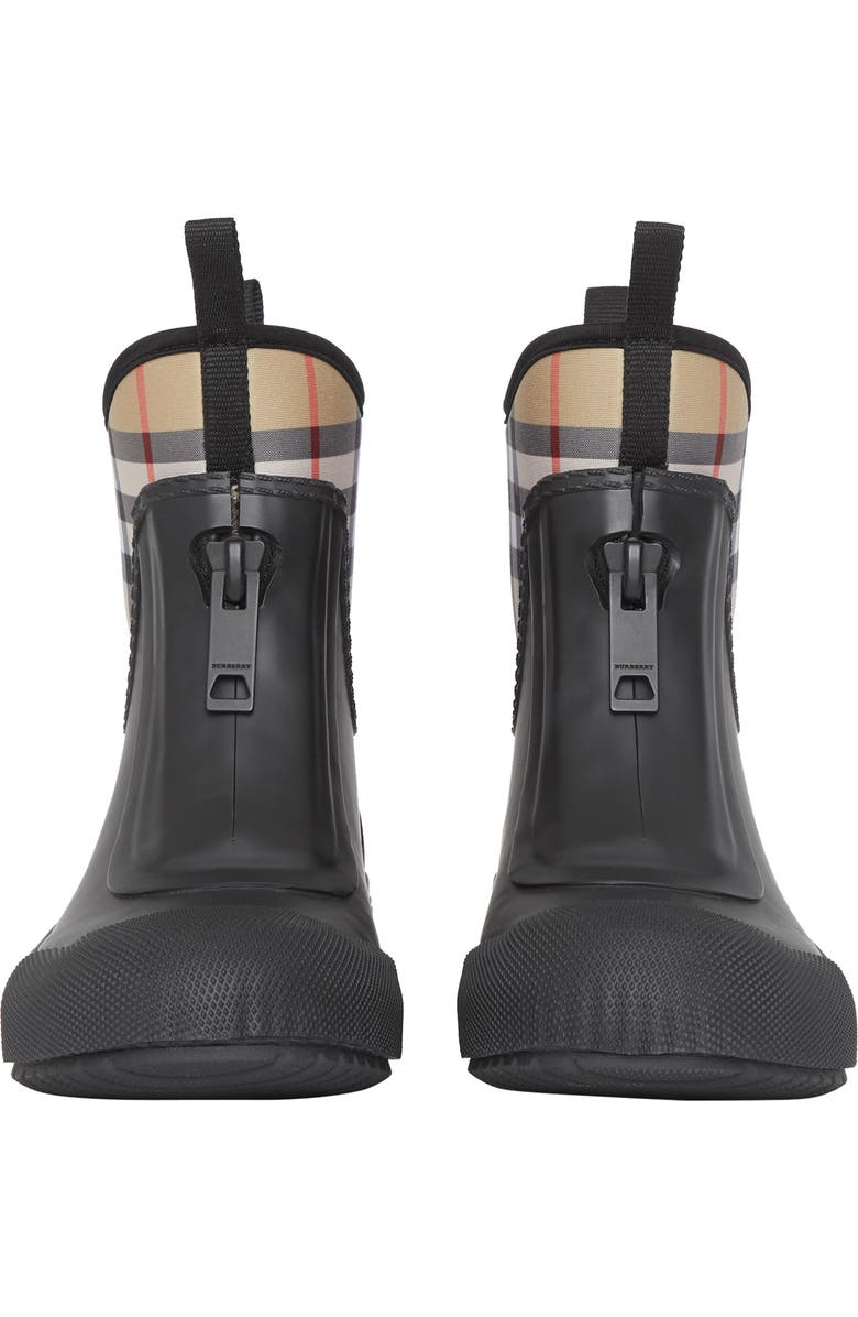 Burberry Flinton Check Waterproof Rain Boot, Alternate, color,