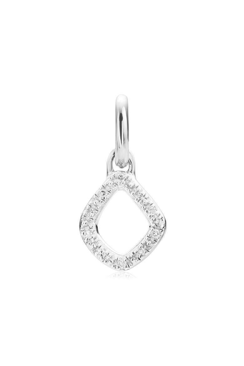 Riva Mini Kite Diamond Pendant Charm, Main, color, SILVER