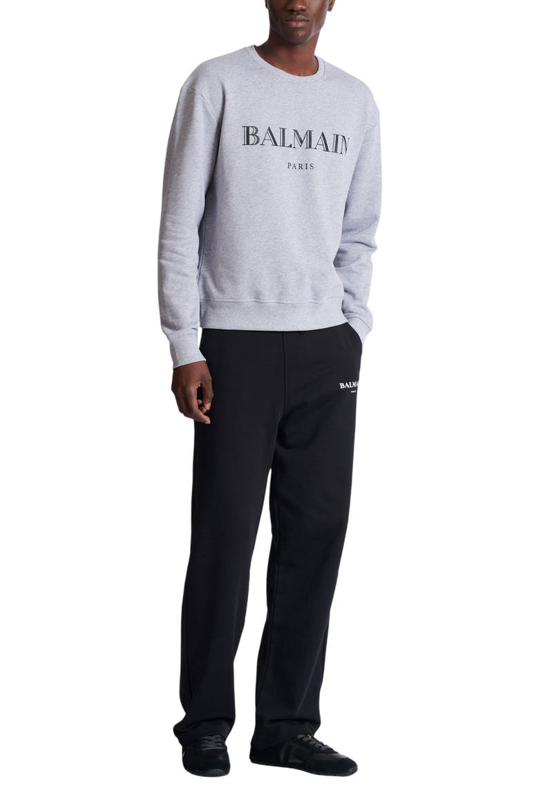 Printed Balmain Sweatshirt, Main, color, grey