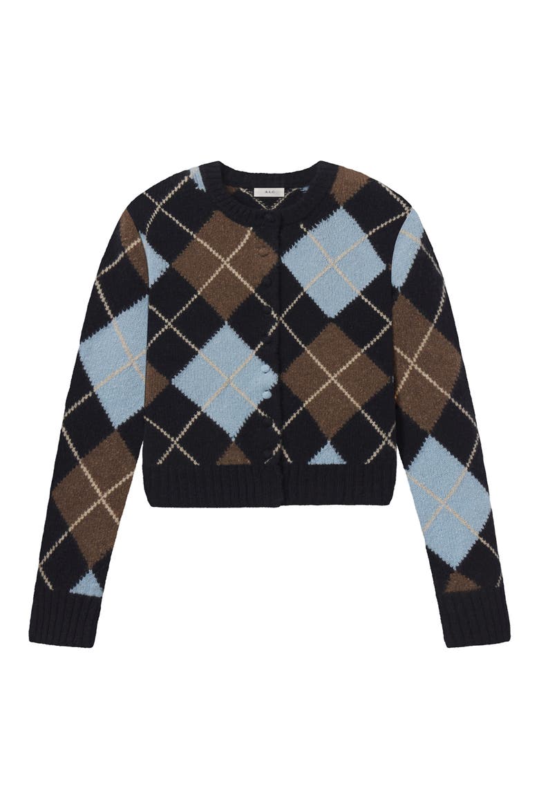 Skyler Wool & Cashmere Cardigan, Alternate, color, SKY BLUE COMBO
