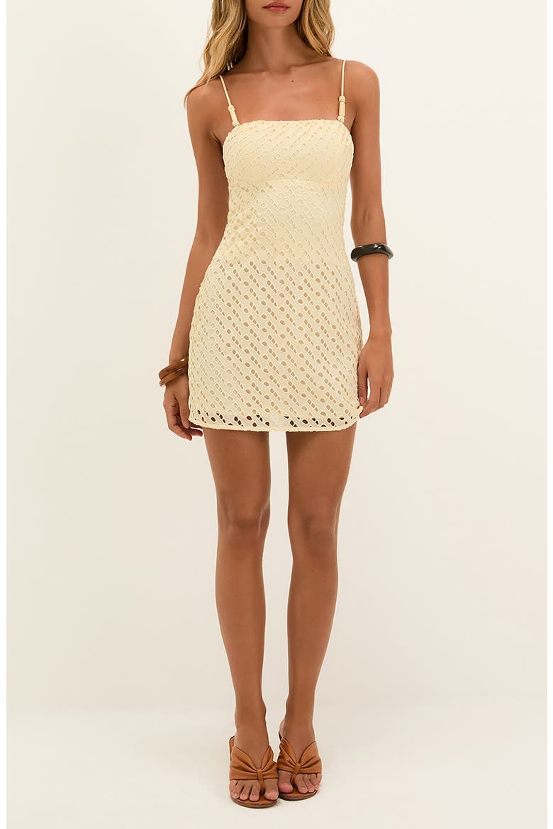 Venice Cotton Cover-Up Mini Sundress, Main, color, IVORY