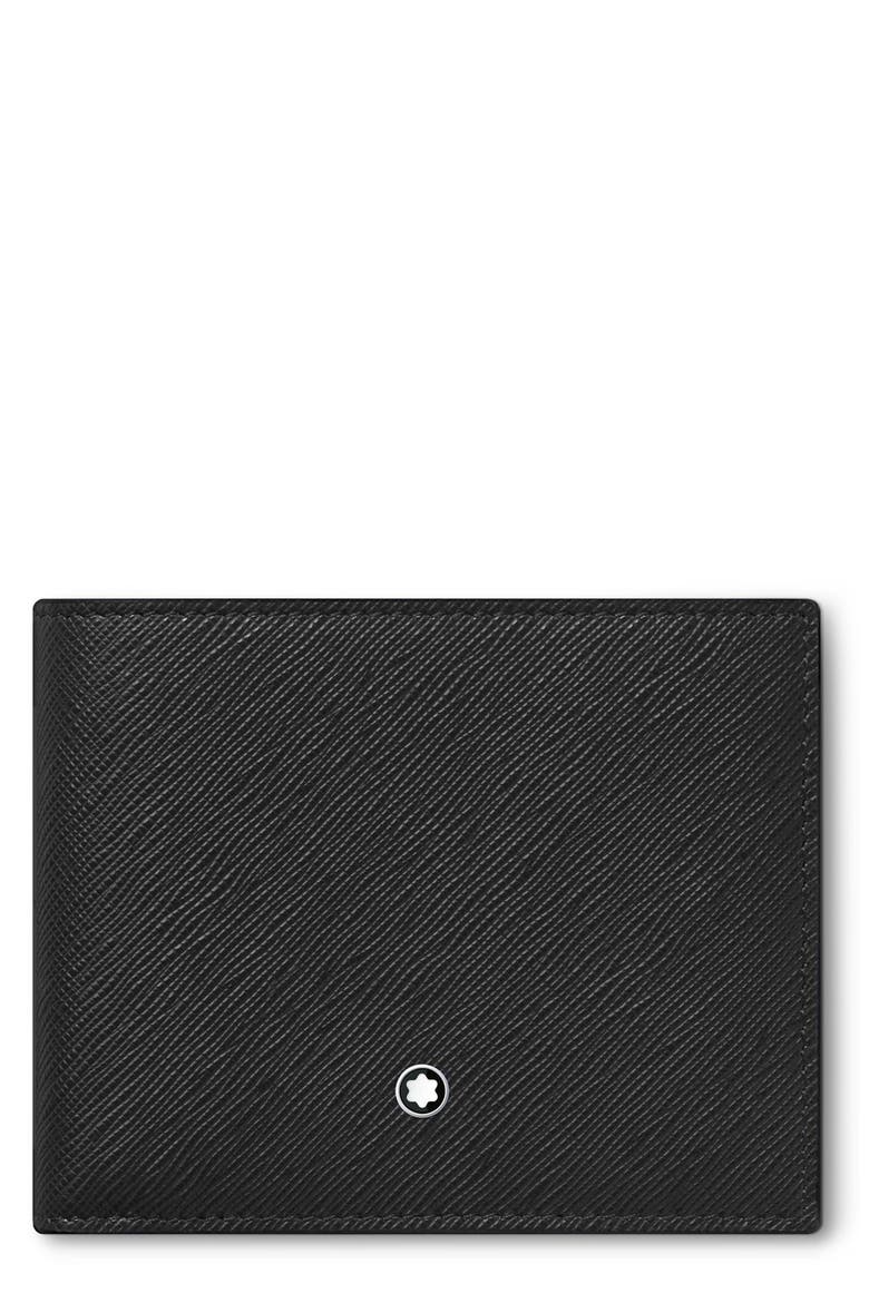 Sartorial Leather Bifold Wallet, Main, color, BLACK