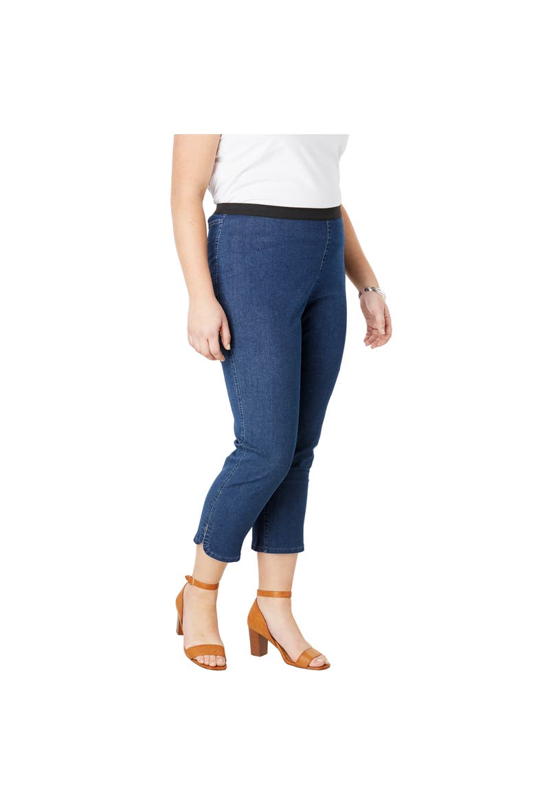 Stretch Denim Crop Jeggings, Main, color, MEDIUM STONEWASH