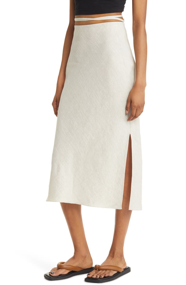 & Other Stories Linen A-Line Skirt, Alternate, color, 