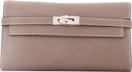 Pre-Owned Hermes Kelly Wallet Chevre Mysore Long