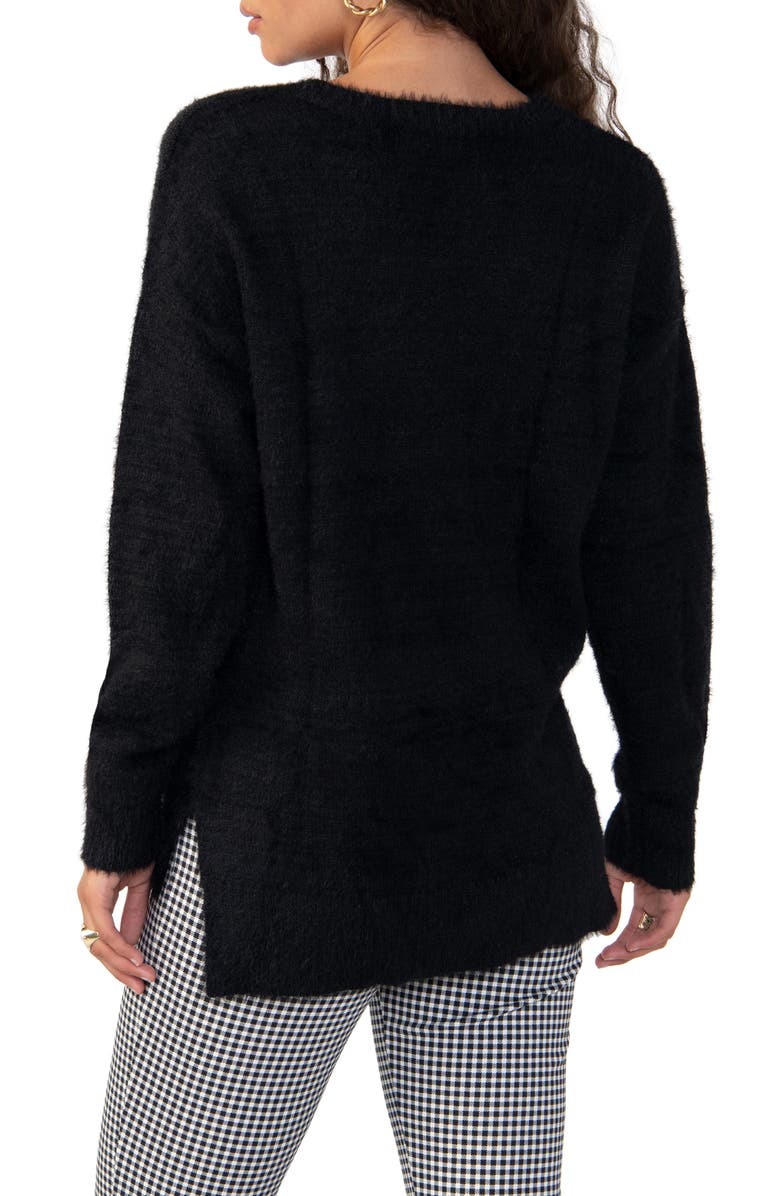 Sanctuary Fuzzy V-Neck Sweater, Alternate, color, 