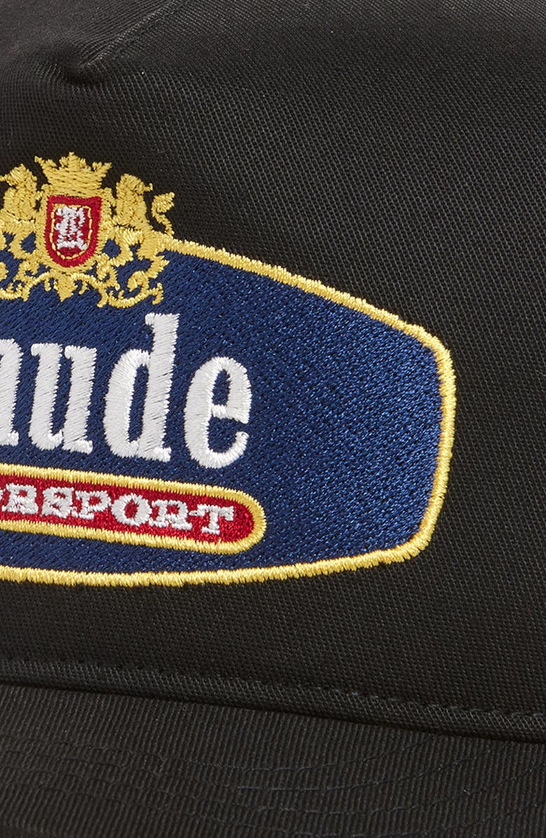 Rhude Racing Crest Embroidered Twill Baseball Cap, Alternate, color, Black / Navy