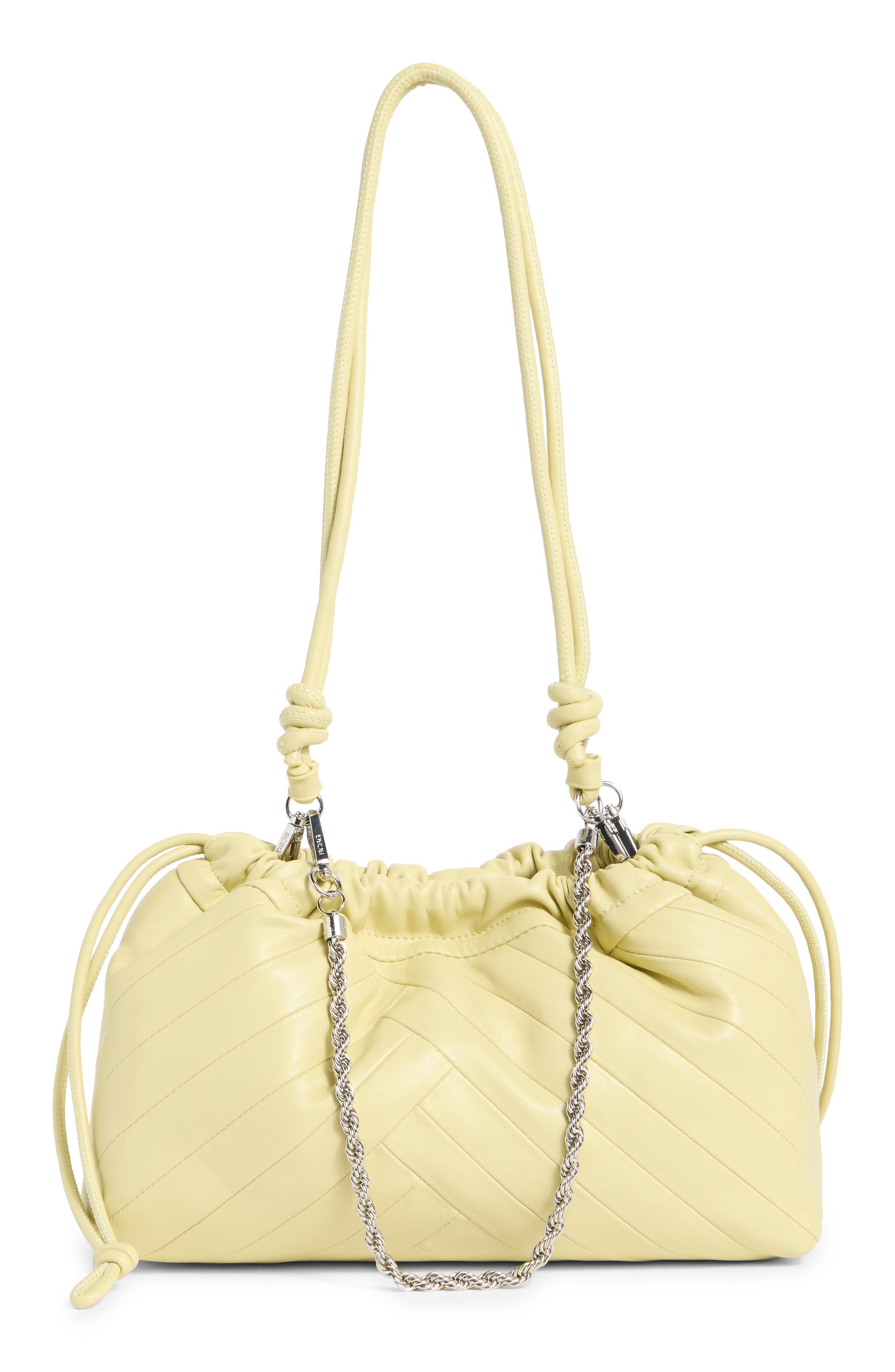 BCBG Drawstring Crossbody Bag, Alternate, color, Lemon