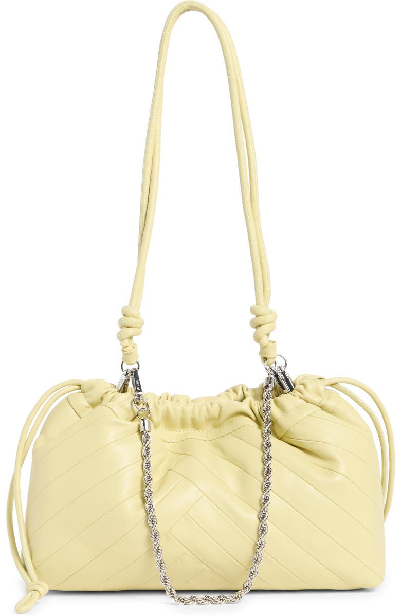 BCBG Drawstring Crossbody Bag, Alternate, color, Lemon