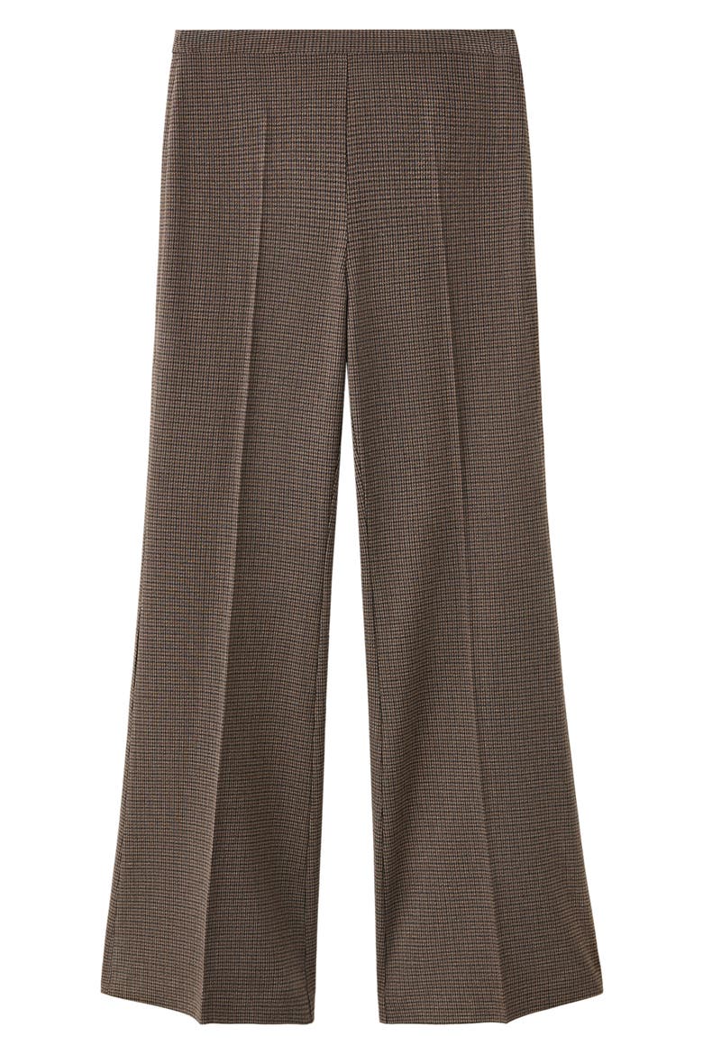 Houndstooth Straight Leg Suit Pants, Main, color, CHOCOLATE