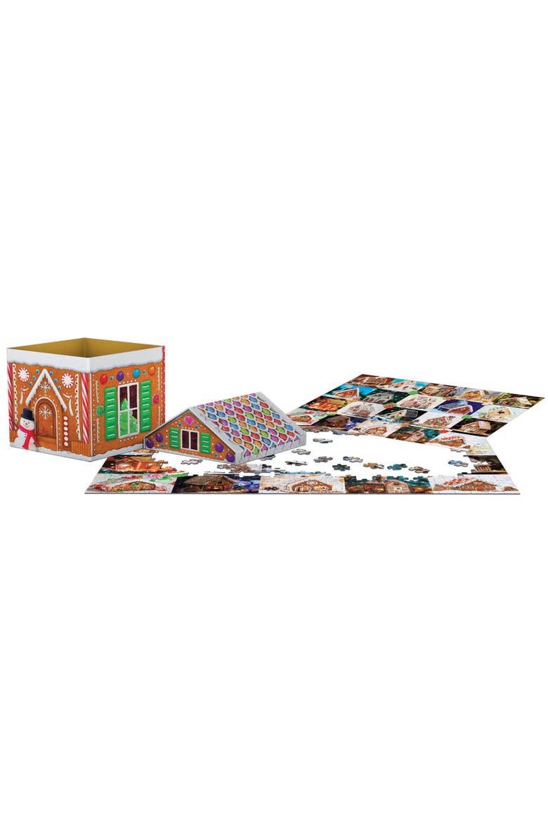 Puzzle Tin Gingerbread House 550pcs, Alternate, color, Multicolored