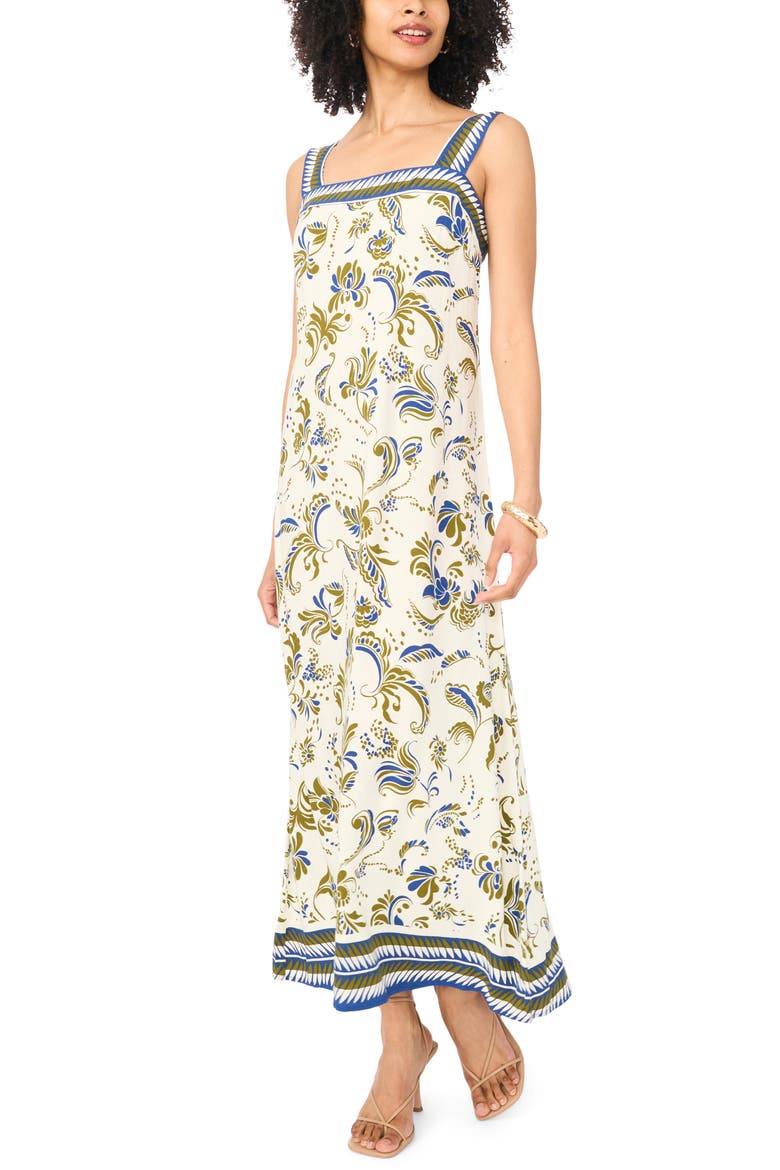 Smocked Back Maxi Dress, Main, color, NEW IVORY