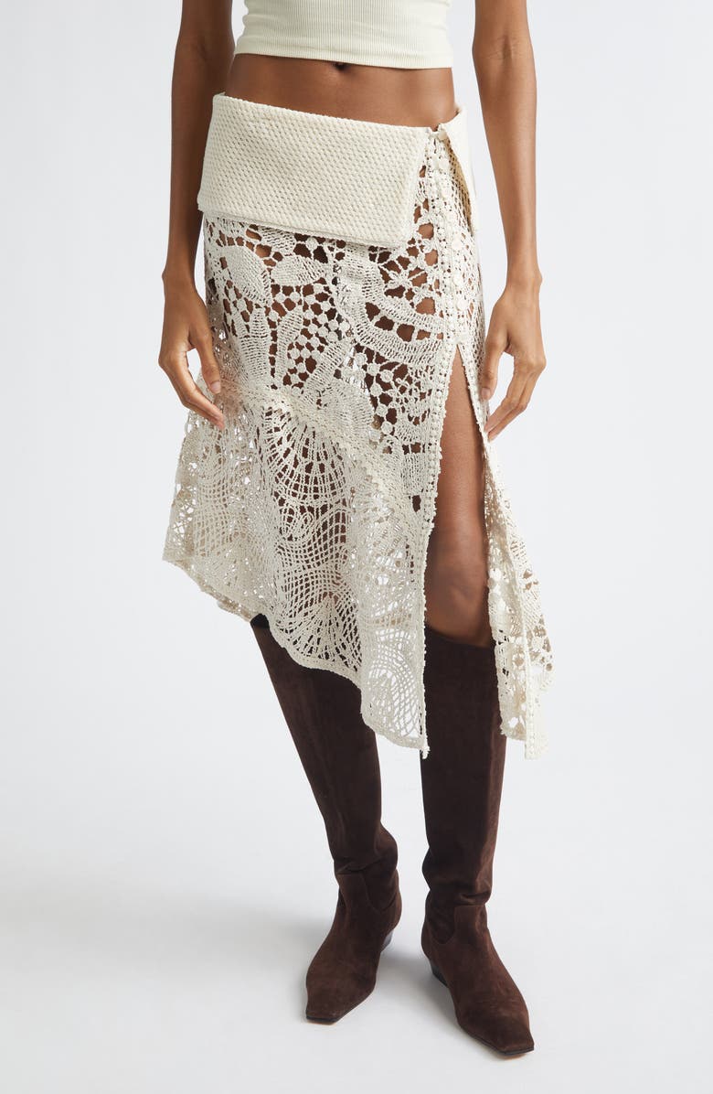 Siedrés Rita Lace Cover-Up Skirt, Main, color, Ecru