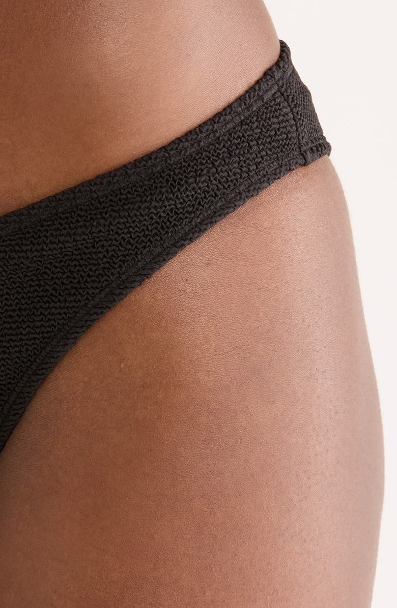 & Other Stories Textured V Bikini Bottoms, Alternate, color, Black Dark