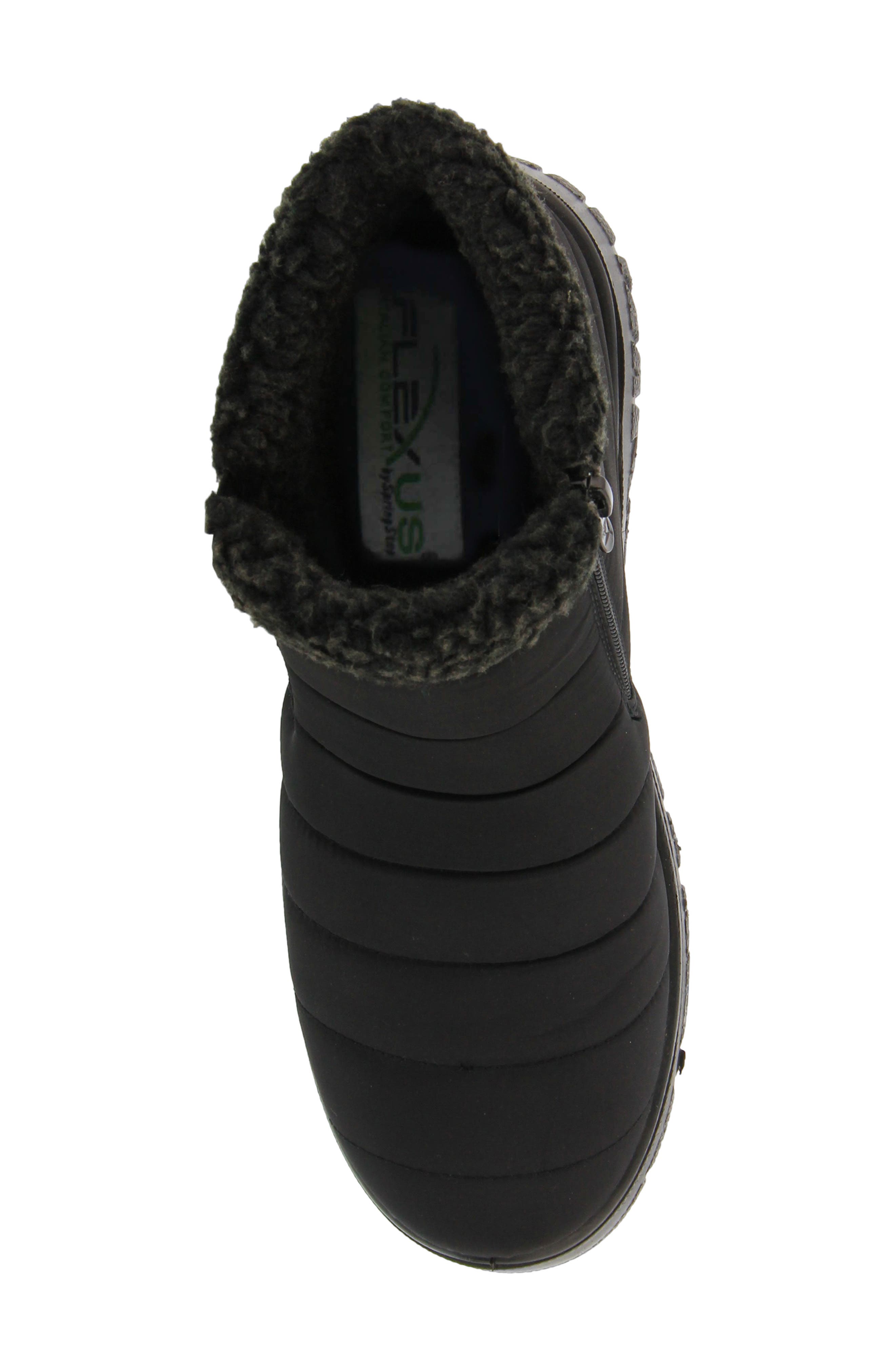 Flexus by Spring Step Melba Waterproof Winter Boot, Alternate, color, Black Faux Fur