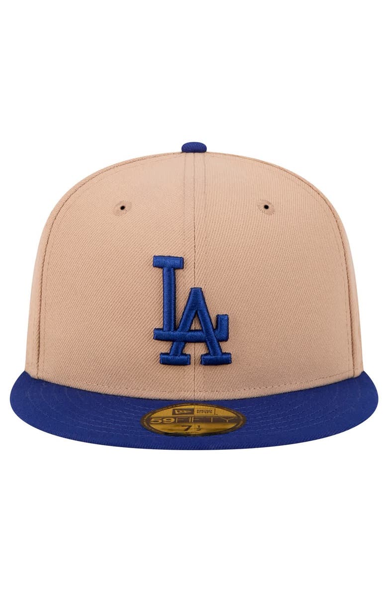 New Era Men's New Era Khaki Los Angeles Dodgers 59FIFTY Fitted Hat, Alternate, color, Khaki