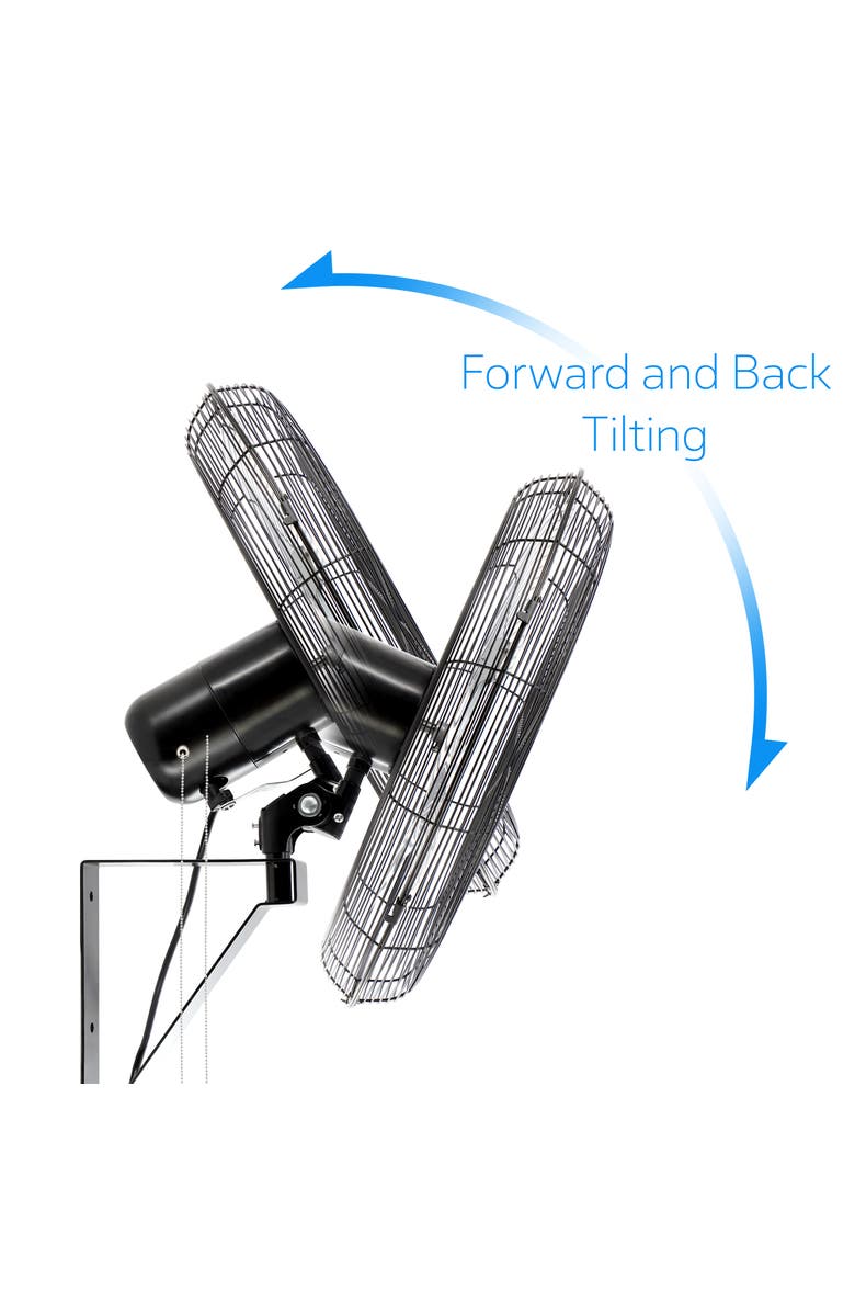 Vie Air 20 Inch Indoor Oscillating Industrial Wall Fan, Alternate, color, Black