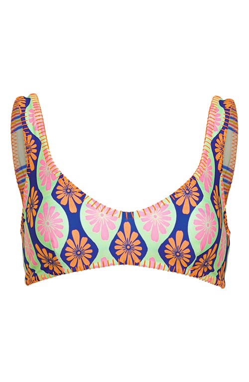 Maaji Stamped Blooms Sunquest Reversible Bikini Top In Pink