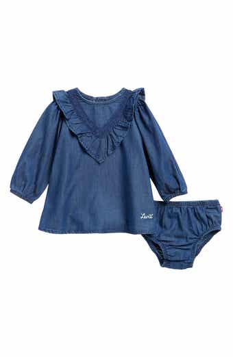 Levi's Wild West Ruffle Long Sleeve Dress & Bloomers Set