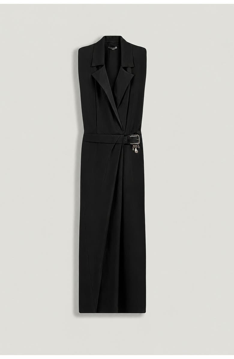 Nocturne Embellished Belt-Detail Maxi Dress, Alternate, color, Black