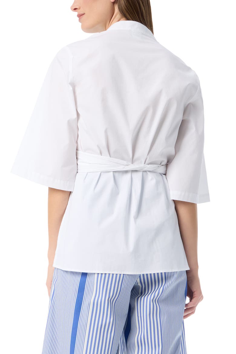 Esther Cotton Stretch Poplin Wrap Tunic, Alternate, color, OPTIC WHITE