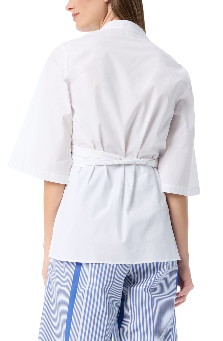 DO by Dee Ocleppo Esther Cotton Stretch Poplin Wrap Tunic, Alternate, color, Optic White