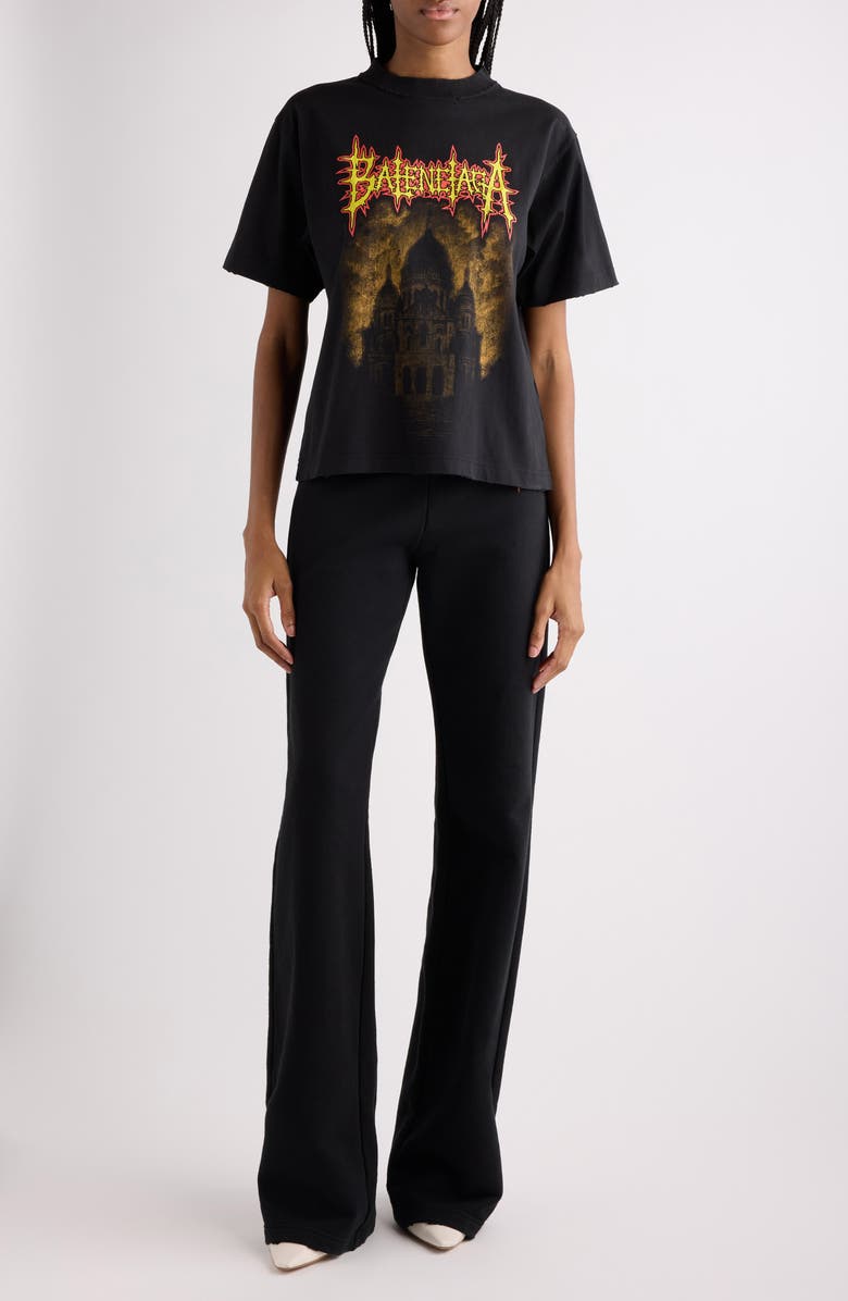 Balenciaga Sacré Coeur Low Rise Sweatpants, Alternate, color, 1000 Black