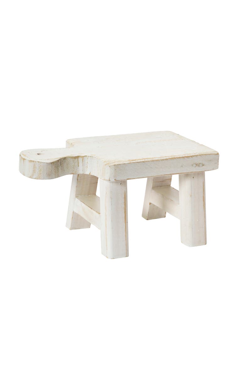 Decorative Wood Pedestal, Main, color, Rectangle  White