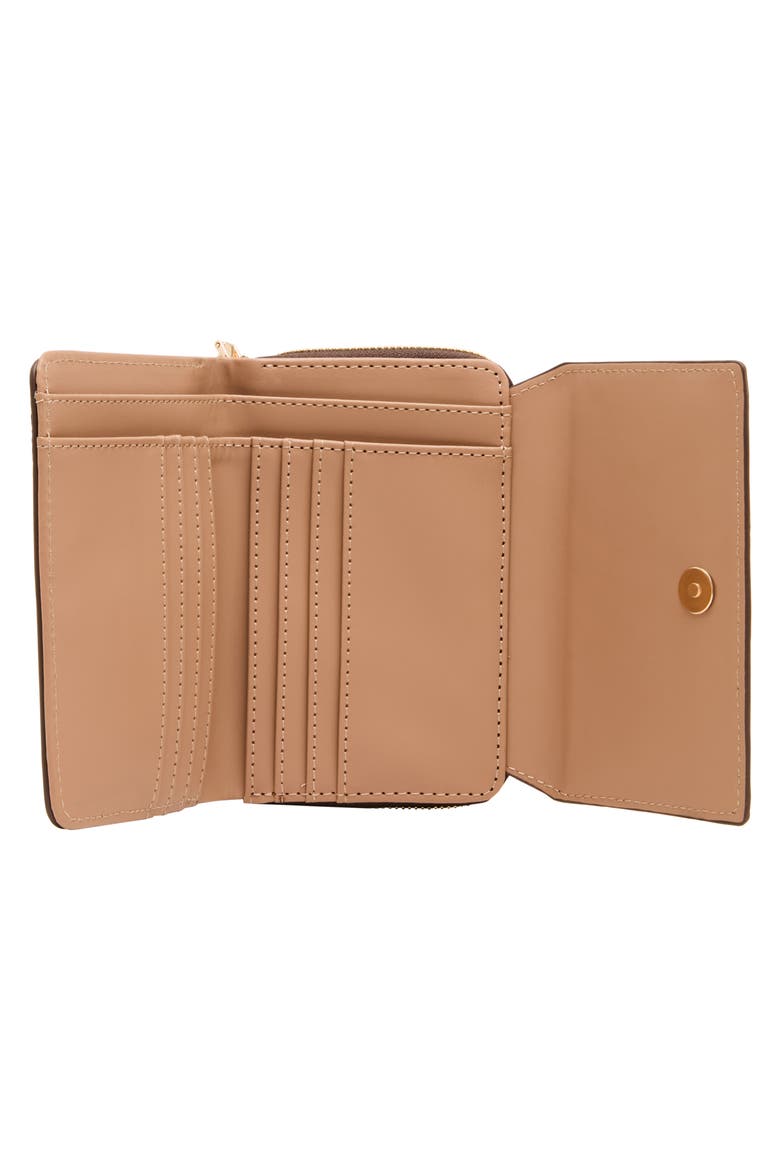 Zip Around Trifold Wallet, Alternate, color, ESPRESSO
