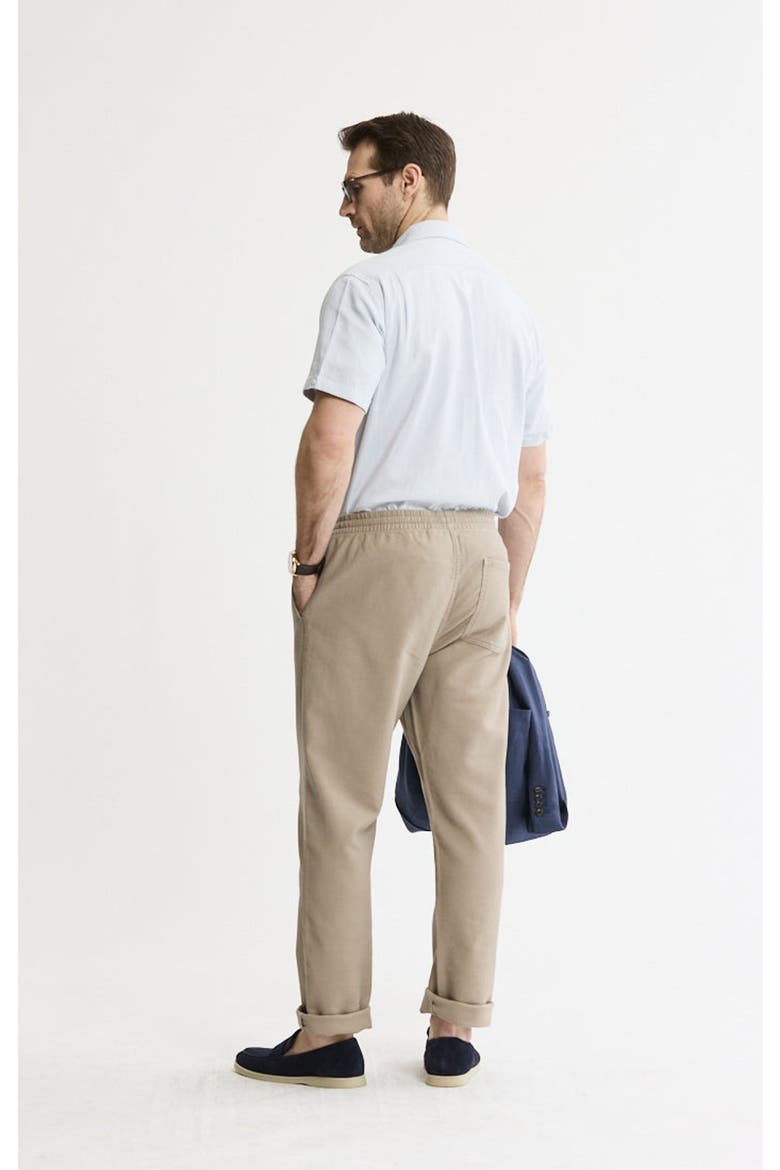 Cotton Twill Drawstring Pants, Alternate, color, Cappuccino