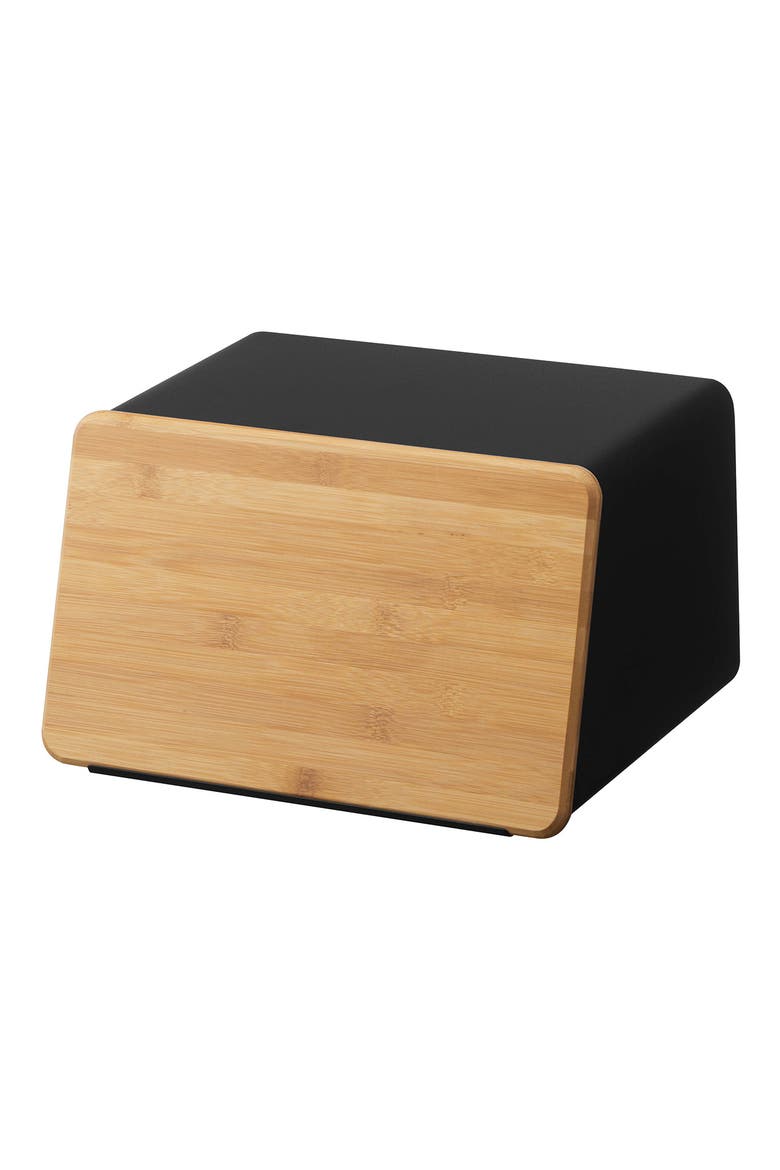 Sliding Door Bread Box, Main, color, BLACK