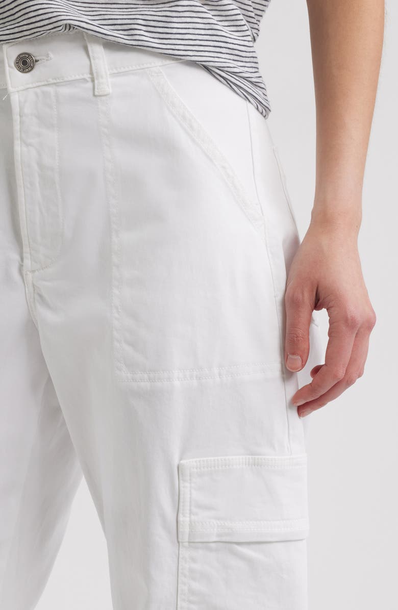 Mavi Jeans Vinnie Ankle Cargo Pants, Alternate, color, White Casual Twill