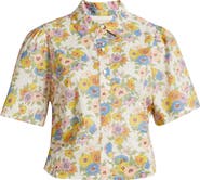 LOVE THE LABEL Sylvan Floral Cotton Button-Up Shirt