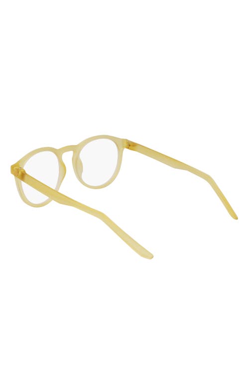 Nike Swerve 51mm Round Blue Light Blocking Reading Glasses In Yellow