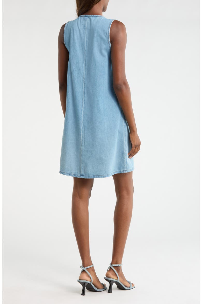Pintuck Denim Dress, Alternate, color, NICE OUT WASH