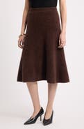 Nordstrom Brushed Cashmere Circle Midi Skirt