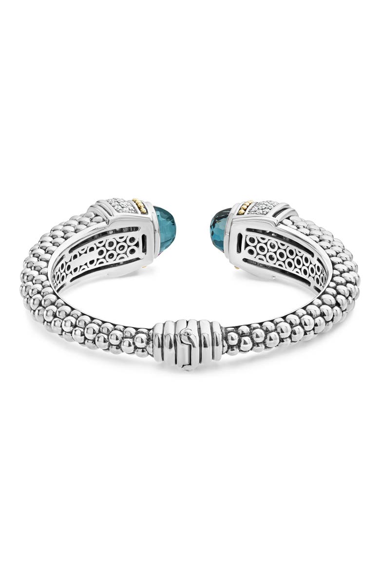 Rittenhouse Diamond & Semiprecious Stone Wrist Cuff, Alternate, color, LONDON BLUE TOPAZ