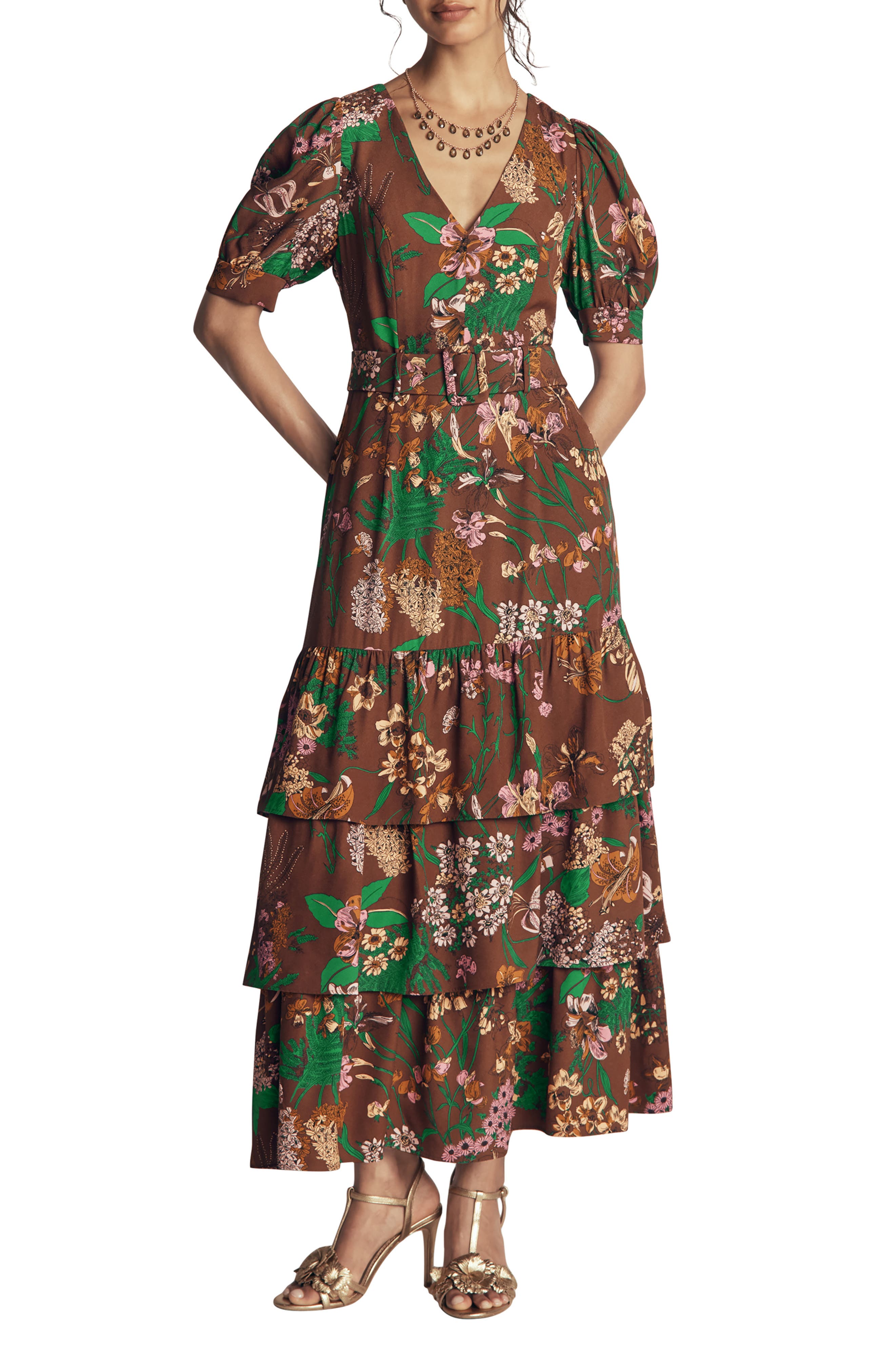 selected WOODLAND BROWN WHMSICAL FLORAL