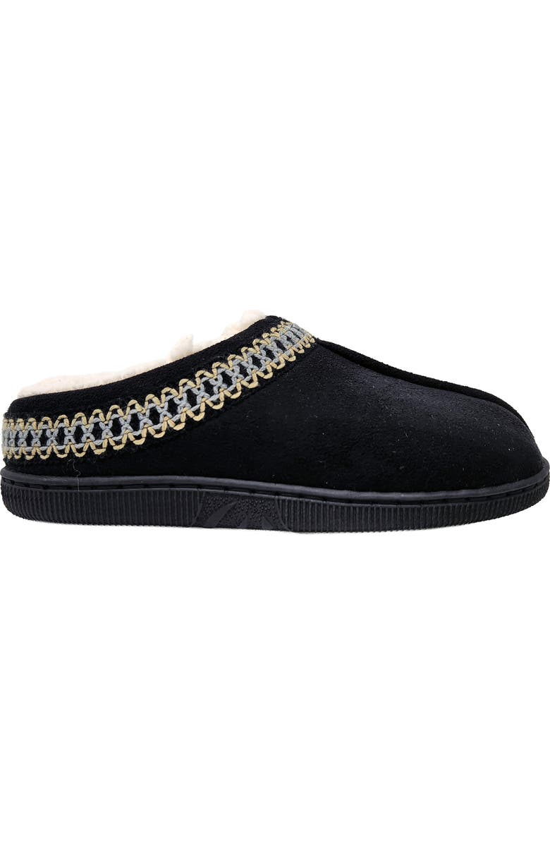 GAAHUU Tape Faux Shearling Lined Slipper, Alternate, color, Black