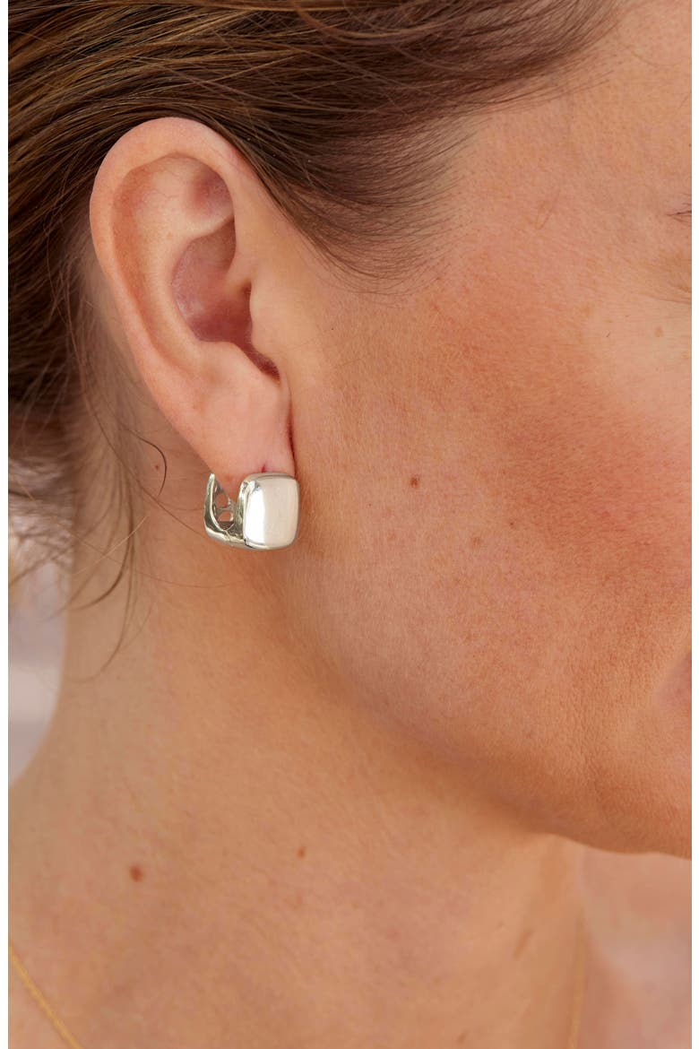 Chubby Square Earrings, Alternate, color, WHITE
